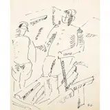 Fernand Léger, Figures, ink