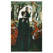 David J Blossom, The Masquerade, gouache on board