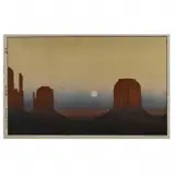 Tōshi Yoshida, Monument Valley woodblock in colors image: 11.75 x 19.5 inches, framed: 21.75 x 29.25 inches