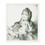 Gene Kloss, Wars End, drypoint on paper