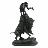 Buffalo Hunt by Frederic Remington, bronze, sold Nov 2021