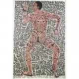 Keith Haring, Into 1984/Tony Shafrazi Gallery, 1984, Lithograph