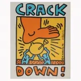 Keith Haring, Crack Down, 1986, silkscreen