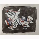 Jean Dubuffet, Immeuble, 1976, silkscreen