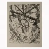 Erik Desmazires, Les Roues, 1974, etching