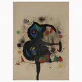 Sculptures et Montagne by Joan Miró, 1973, lithograph, sold Dec 2021