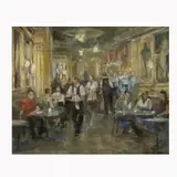 Juan Collado y Anton, Cafe Lopez, oil on canvas