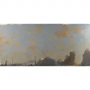 Paul Harcharik, Inland 19, 1990, acrylic and oil