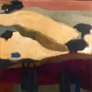 James Shay, Buff Slope, 2001, oil on board