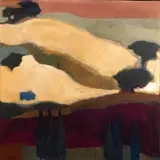 James Shay, Buff Slope, 2001, oil on board
