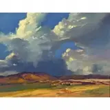 George Burrows, Adobe Country, oil on canvas