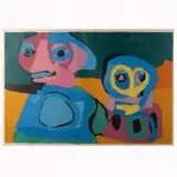 Karel Appel, Figure composition, lithograph