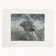 Erik Desmazieres, Warrior, 1985, etching