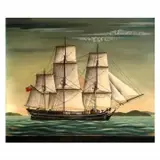 Albert Jean Camille, HMS Bounty, mixed media on artist board