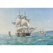 Mark Richard Myers, The Diana, Sandwich Islands Trader, watercolor on paper