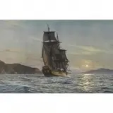 Mark Richard Myers, Ship at Twilight in the San Francisco Bay, 1985, watercolor on paper
