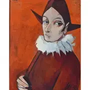 Charles Levier, Portrait, oil on canvas