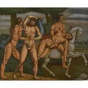 Norbert Schlaus, The Fallen Woman, oil on canvas