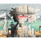 Jean Calogero, Surreal European Architectural Fantasy, oil on canvas