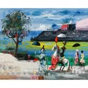 Jean Calogero, White Island, oil on canvas