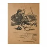 Lovis Corinth, Portrait of a Man, charcoal on paper