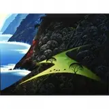 Eyvind Earle, Cows in Coastal Valley, serigraph