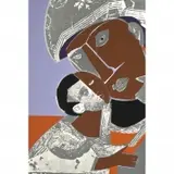 Romare Bearden, Mother and Child, 1974, screenprint
