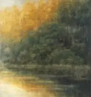Tom Monaghan, Lakeside II, oil on paper
