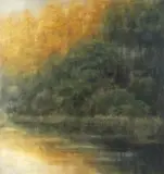 Tom Monaghan, Lakeside II, oil on paper