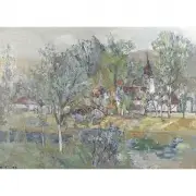 Henryk Krych, Hosta, oil on canvas