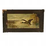 Richard DeTreville, Mallard in Flight, oil on canvas