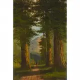 Joseph John Englehart, Trail Through Redwoods, oil on canvas