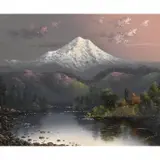 Eliza Barchus, Sunset Mt. Hood, oil on panel