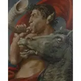 Wilhelm Süss, Triton and Horse, oil on panel