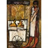 Giuseppe Gambino, Il Gelataio 1965, oil on canvas