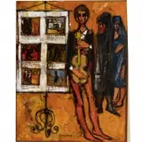 Giuseppi Gambino, Il Cantastorie, oil on canvas