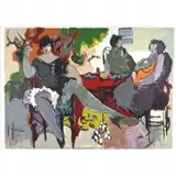 Itzchak Tarkay, Three Women 1987, serigraph