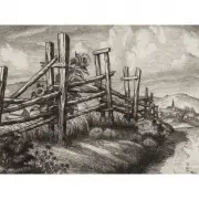 Cornelius Botke, Road to Bodega, etching