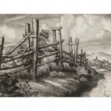 Cornelius Botke, Road to Bodega, etching