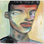 Kevin Snipes, Glance, 2018, oil on panel