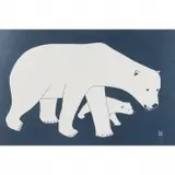 Kananginak Pootoogook, Bears on Blue 2004 stonecut and stencil print sheet: 17.25 x 24.25 inches, framed: 21 x 28 inches