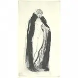 The Cloak facsimile etching image: 10.75 x 5.75 inches, framed: 24.5 x 20 inches by Norman Lindsay, pencil, sold May 2022