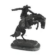 Bronco Buster by Frederic Remington, bronze, sold May 2022