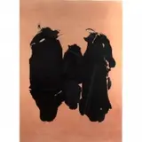 Three Figures by Robert Motherwell, 1989, lithograph, sold Jun 2022