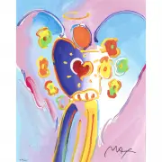 Angel with Heart by Peter Max, 2018, serigraph, sold Jul 2022