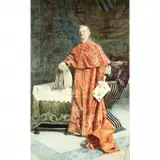 Giuseppe Signorini, Cardinal Holding Map in Hand, watercolor on paper