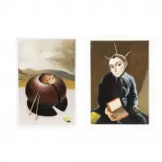 Michael Madzo, A Composing of Senses, 2002, and Seated Figure with Book, mixed media