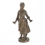 Émile Bruchon, Fille Sautant a la Corde, (Girl Jumping Rope), bronze