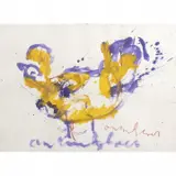 Anton Heyboer, Untitled (Chicken), c. 1980s, gouache on paper