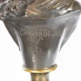 Albert Carrier-Belleuse, Bust of a Young Woman with a Headband, bronze